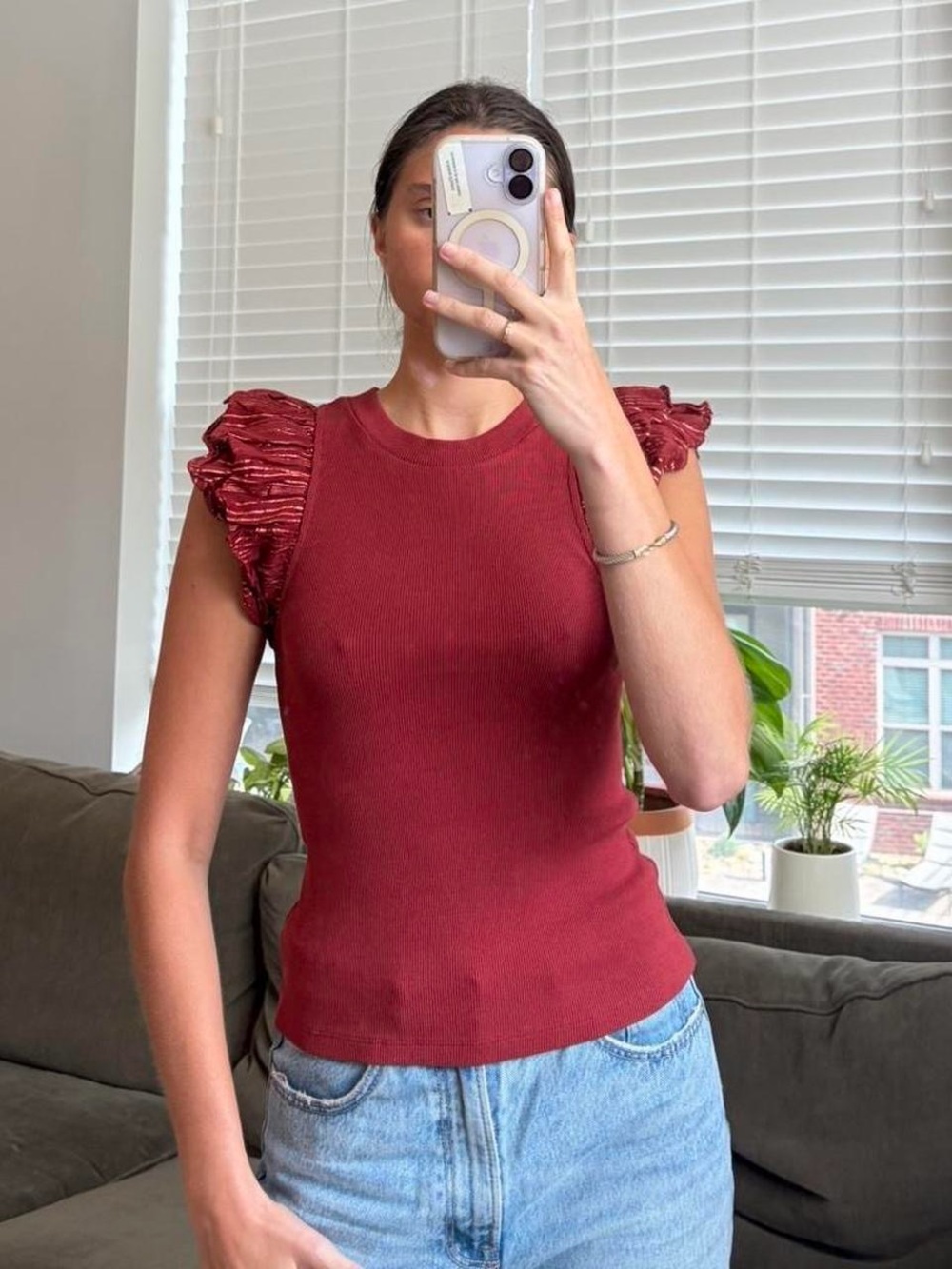 Anthropologie ribbed top